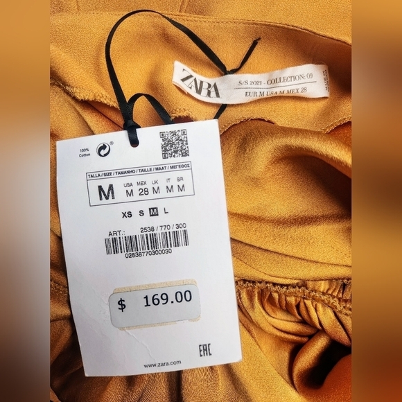 Zara Limited Edition Halter Maxi Dress In Yellow With Pockets Size M. - Picture 13 of 16
